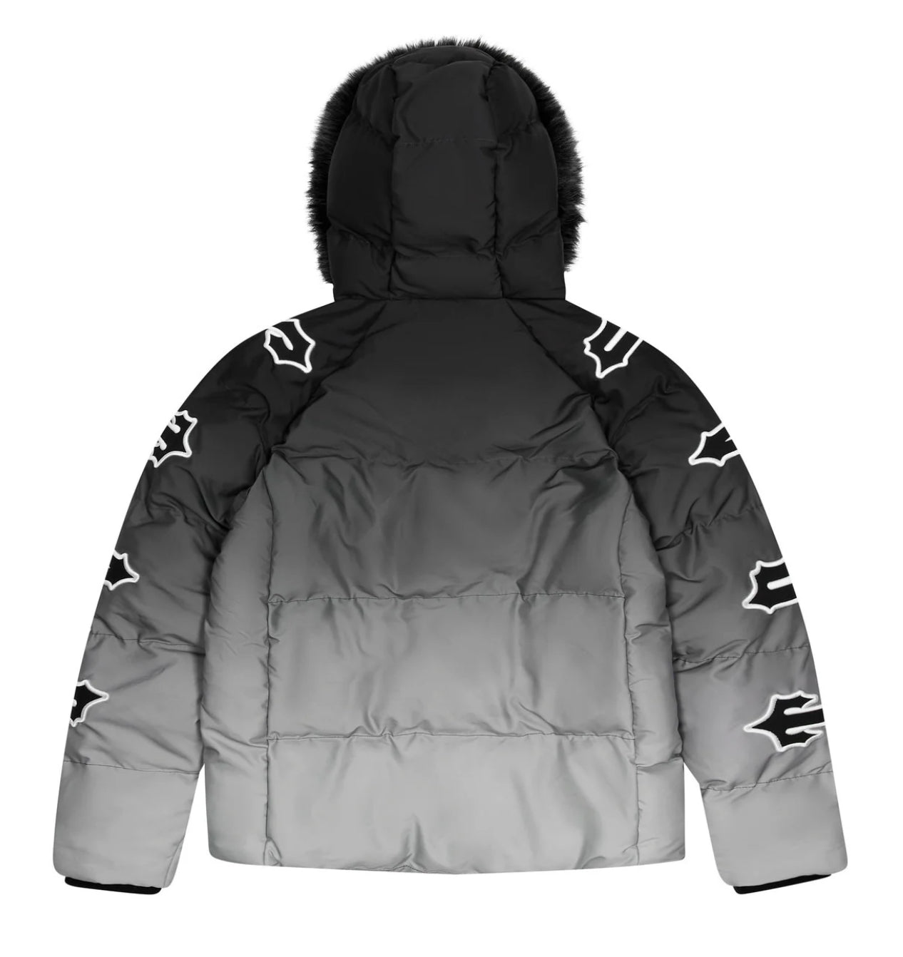 TRAPSTAR IRONGATE SLEEVE PUFFER - BLACK / GREY GRADIENT