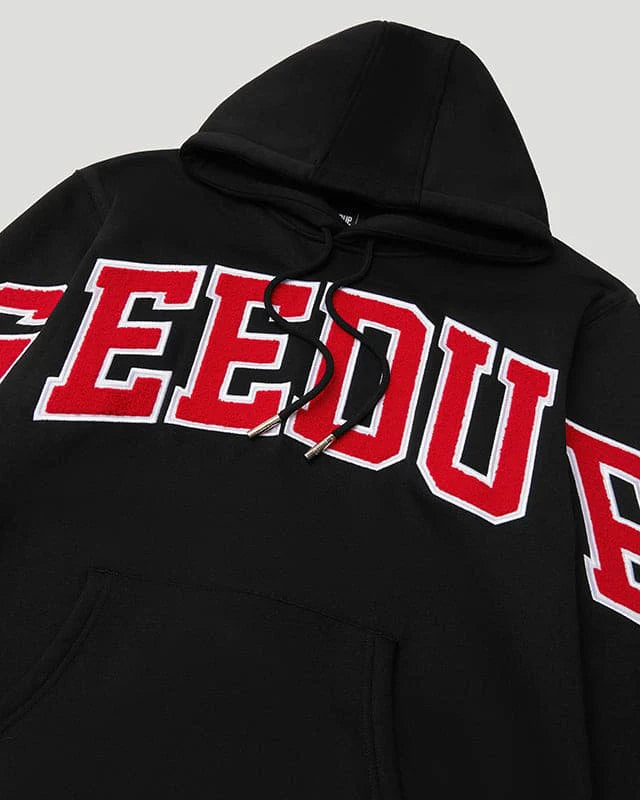 GEEDUP TEAM LOGO HOODIE - BLACK / RED