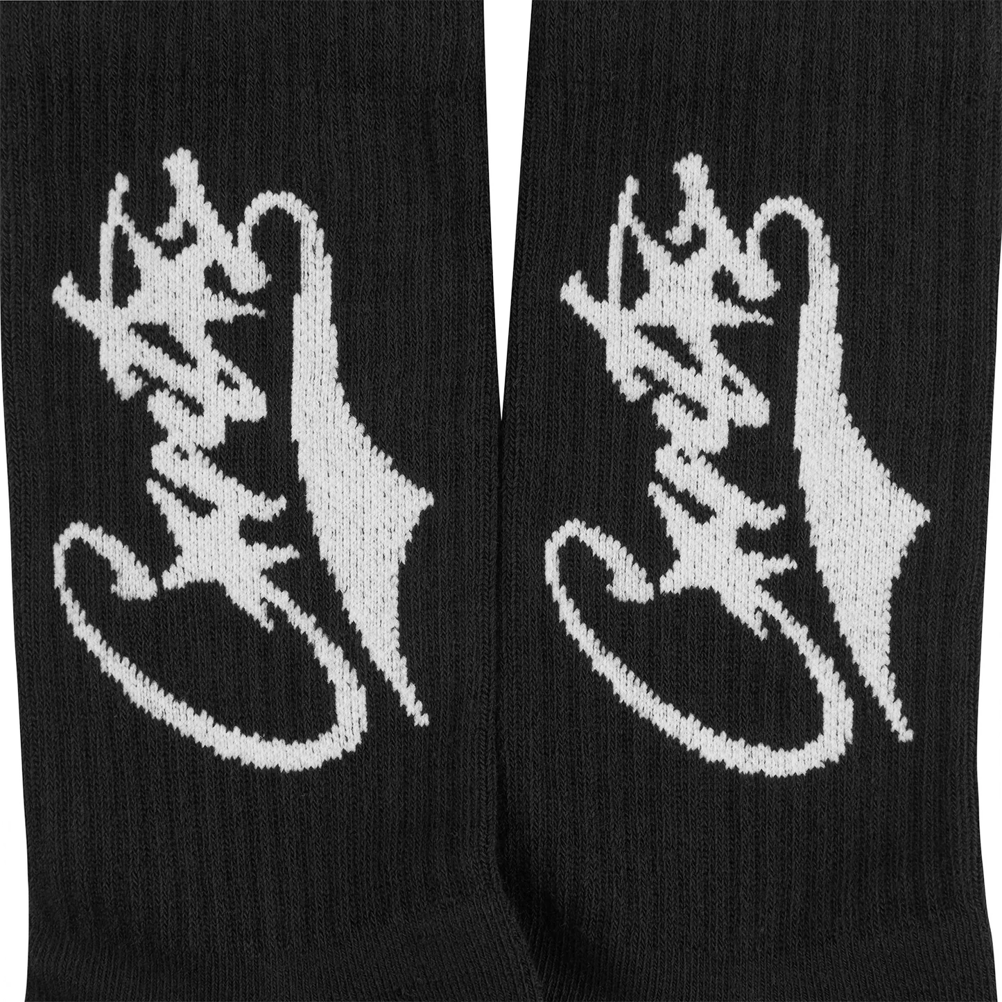 CORTEIZ BASEBALL SOCKS - BLACK/WHITE