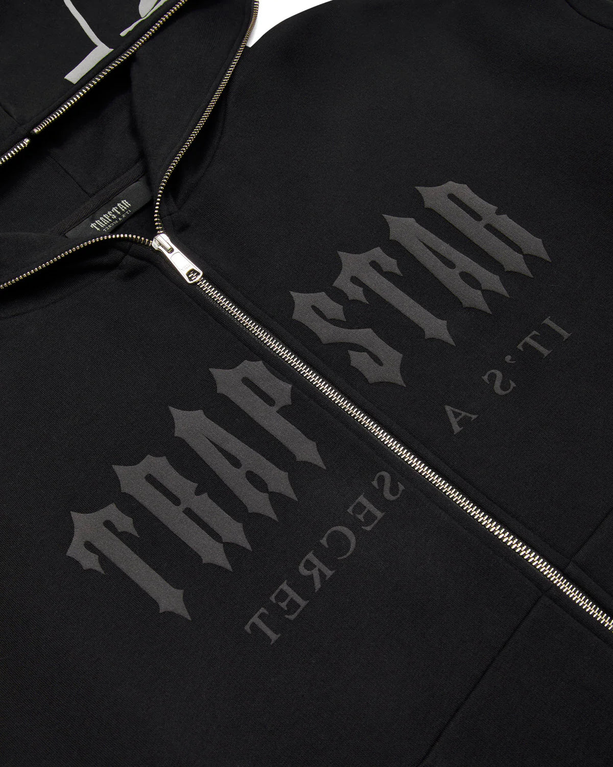 TRAPSTAR DECODED SKULL RIDER HOODIE - BLACK