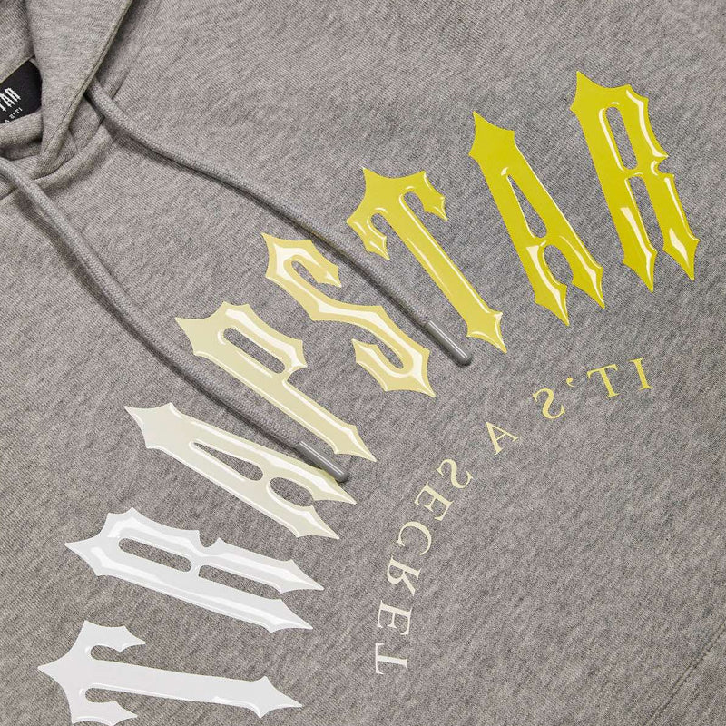 TRAPSTAR HOODED GEL TRACKSUIT - GREY / YELLOW