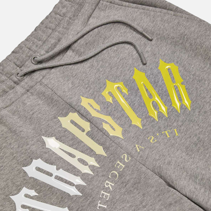 TRAPSTAR HOODED GEL TRACKSUIT - GREY / YELLOW