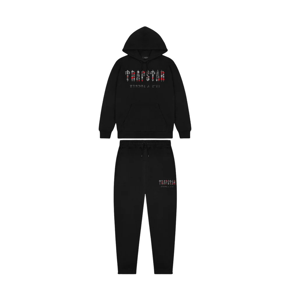 TRAPSTAR DECODED TRACKSUIT - BLACK / RED CAMO