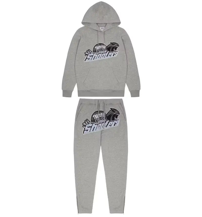 TRAPSTAR SHOOTERS CHENILLE TRACKSUIT - GREY / SKY BLUE