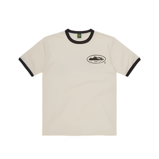 CORTEIZ ALCATRAZ RINGER TEE - OFF WHITE