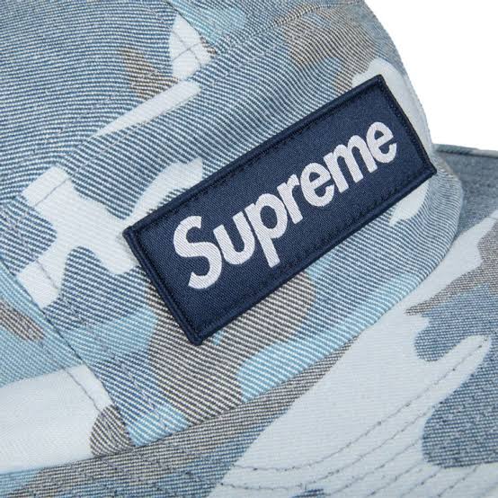 SUPREME MILITARY CAMP CAP - BLUE CHOCOLATE CHIP CAMO