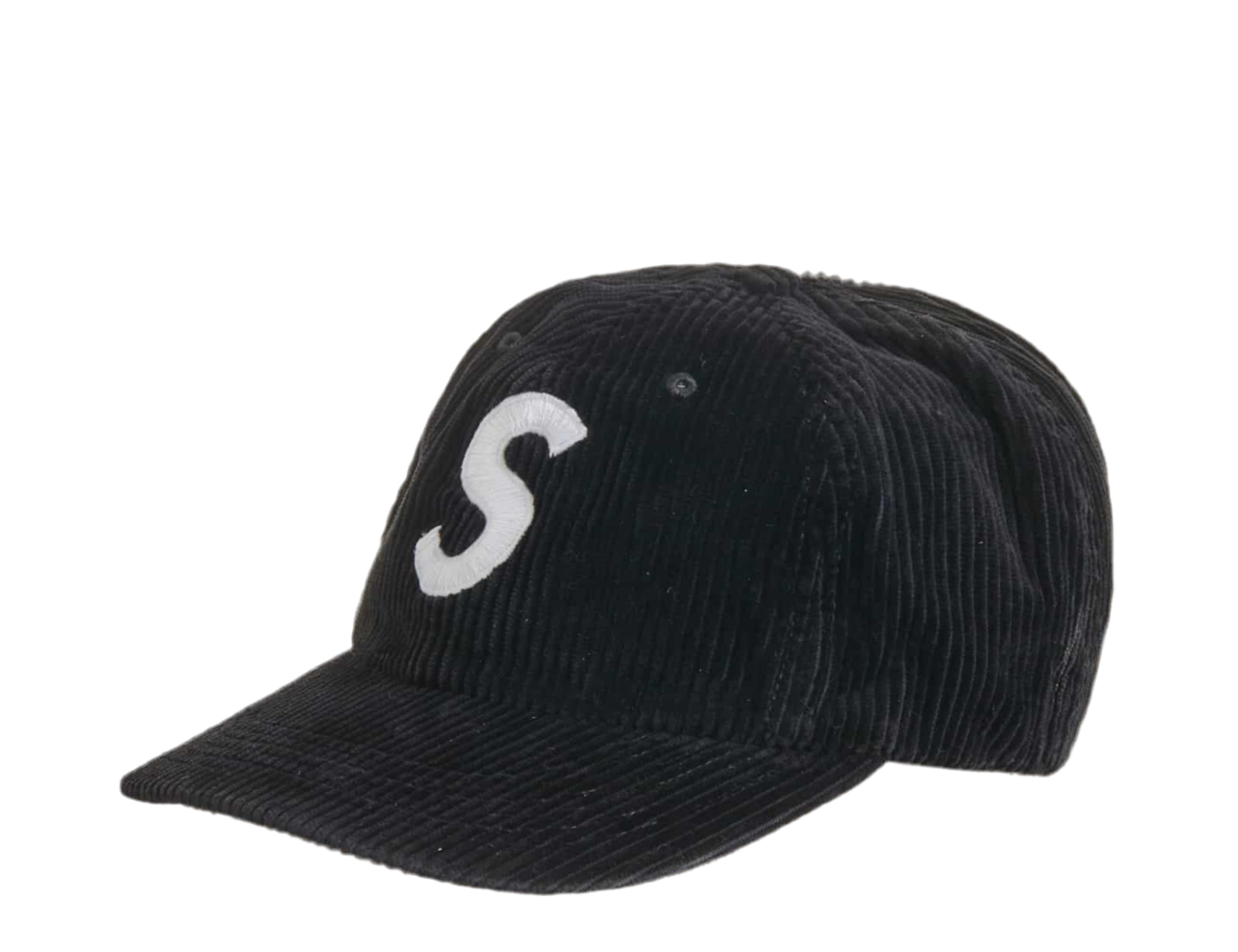 SUPREME CORDUROY S LOGO 6-PANEL - BLACK