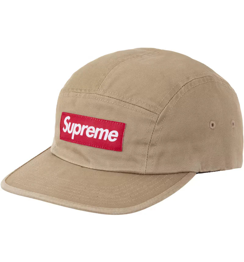 SUPREME WASHED CHINO TWILL CAMP CAP - TAN