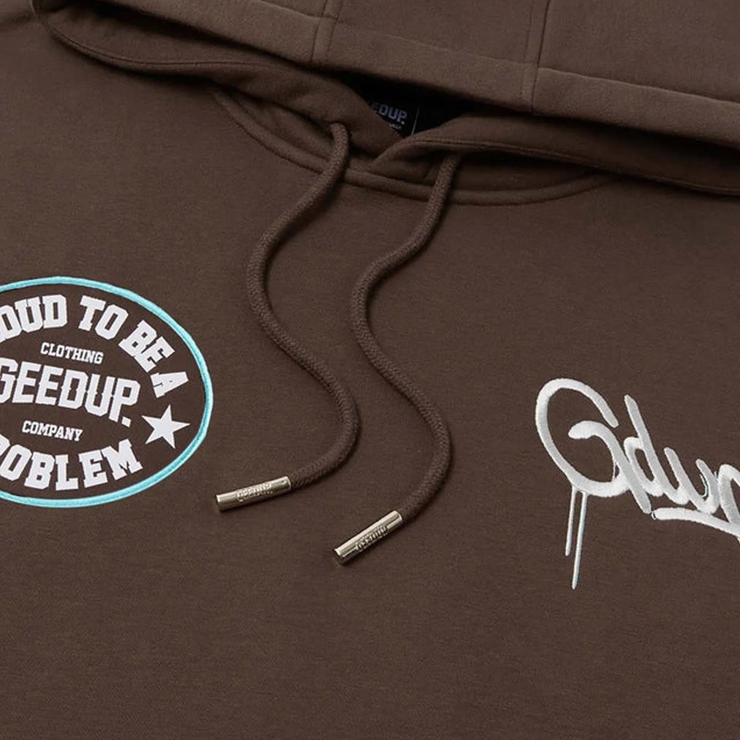 GEEDUP PROUD TO BE A PROBLEM HOODIE - BROWN