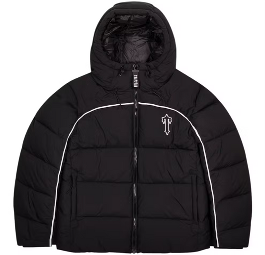 TRAPSTAR IRONGATE ARCH PIPING PUFFER - BLACK/WHITE