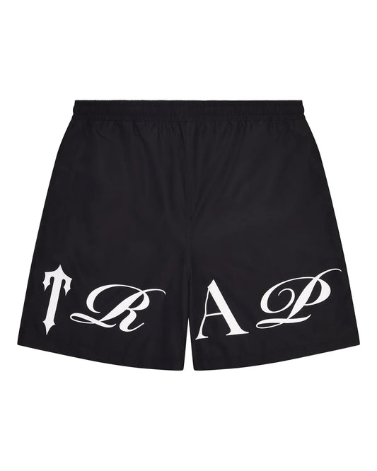 Trapstar Script Shell Shorts - White/Black