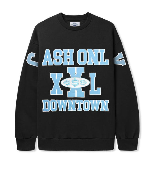 CASH ONLY AUTHORITY CREWNECK - BLACK