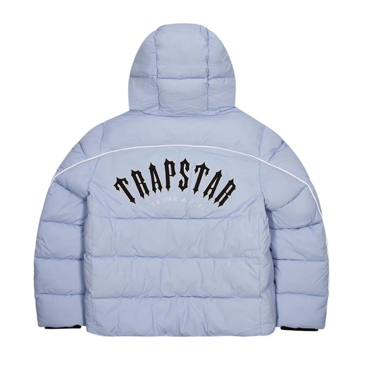 TRAPSTAR IRONGATE ARCH PIPING PUFFER - ICE BLUE