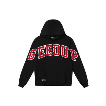 GEEDUP TEAM LOGO HOODIE - BLACK / RED