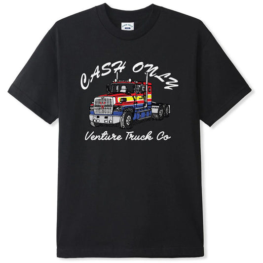 CASH ONLY X VENTURE TRUCK TEE - BLACK