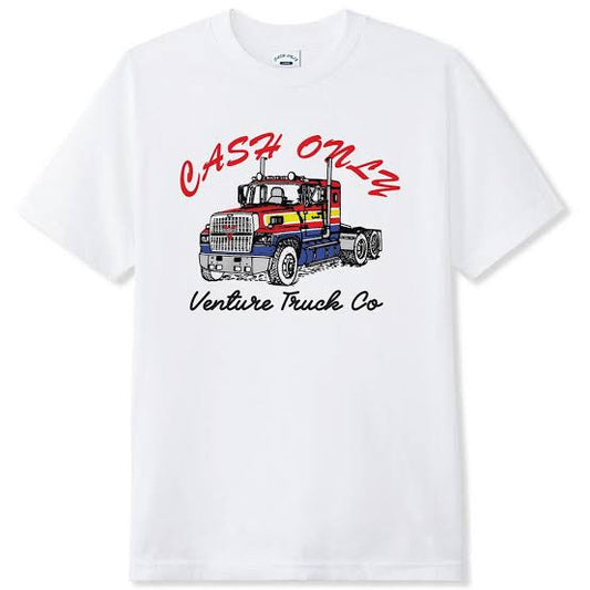 CASH ONLY X VENTURE TRUCK TEE - WHITE