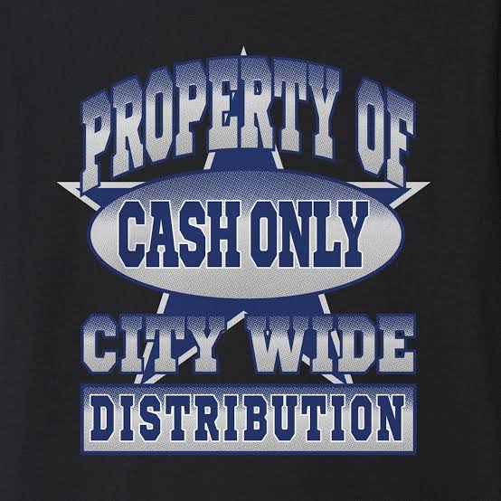 CASH ONLY CITY WIDE TEE - BLACK