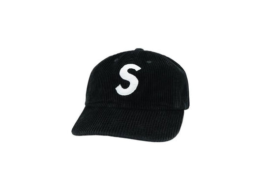 SUPREME CORDUROY S LOGO 6-PANEL - BLACK