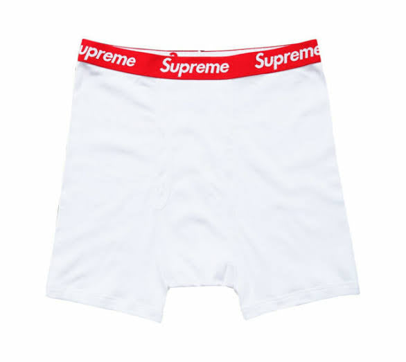 SUPREME BOXER BRIEF - WHITE / RED