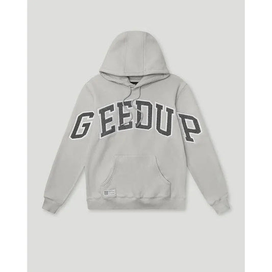 GEEDUP TEAM LOGO HOODIE - GREY MONOGRAM