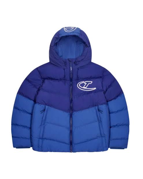 TRAPSTAR HYPERDRIVE HOODED PUFFER - BLUE