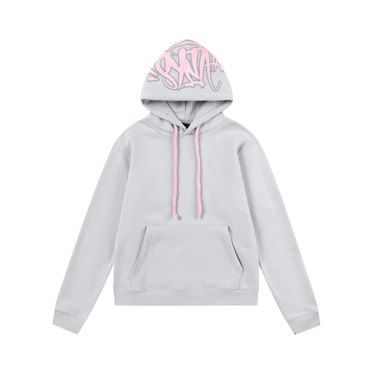 SYNAWORLD SYNA OG LOGO HOODIE - GREY / PINK