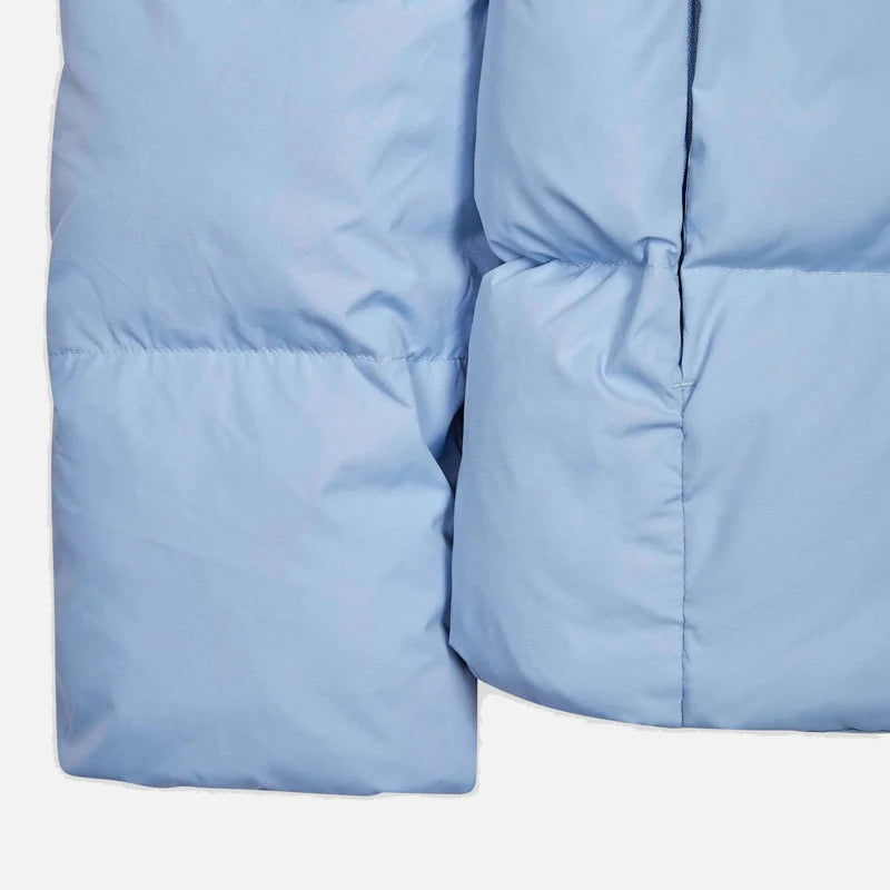 TRAPSTAR IRONGATE ARCH HOODED PUFFER - LIGHT BLUE / WHITE