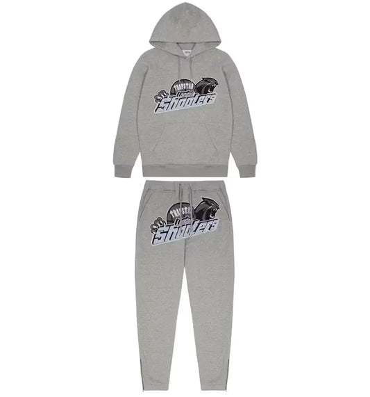 TRAPSTAR SHOOTERS CHENILLE TRACKSUIT - GREY / SKY BLUE