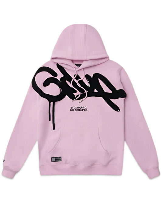 GEEDUP HANDSTYLE HOODIE - PINK / BLACK