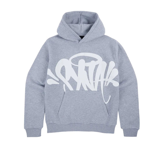SYNAWORLD TEAM SYNA HOODIE - GREY MARL / WHITE